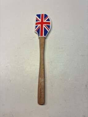 Tovolo Spatularts Union Jack British Flag Silicone Spatula with Wooden Handle